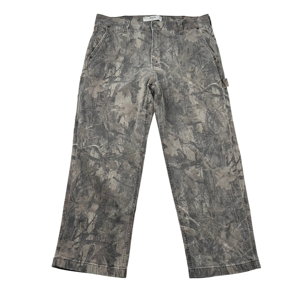 Hollister Baggy Carpenter Pants Mens 36x30 (36x27) Camouflage Utility Workwear